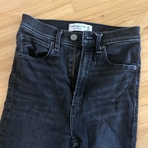 Abercrombie and Fitch The Flare Ultra High Rise Black Jeans